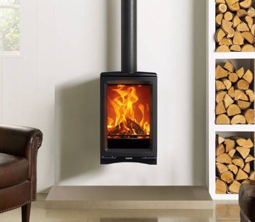 Stovax Vogue Midi T Wall Hung Stoke Gas Electric Fireplace Centre - Wall Mounted Wood Burning Stove