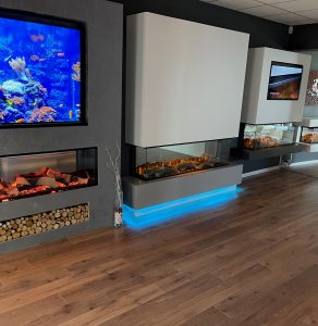 Staffordshire Largest Media Wall Fireplace Showroom